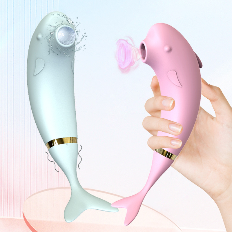 Little dolphin sucking massager, vibrating jumping egg, vibrating stick, masturbation device, adult sex toys, adult products thumbnail