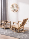 Home-use rattan chairs for elderly people's midday rest, balcony leisure rocking chairs, adult lounge chairs, and outdoor leisure chairs for homestays Specification image
