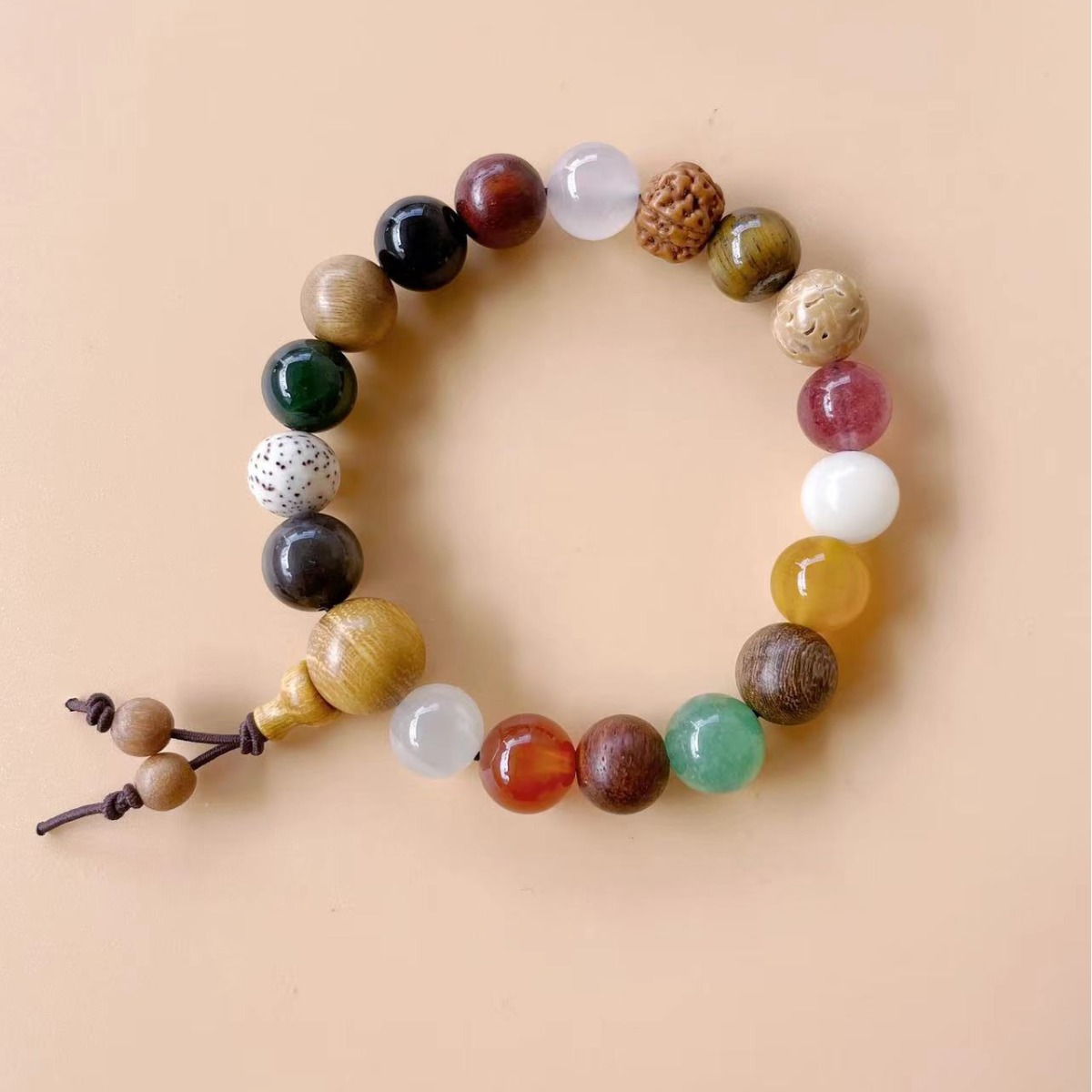 Eighteen Seeds Hangzhou Lingyin Same style 13 Fourth Generation Multi-treasure Bodhi Wood bracelet for men and women, Eighteen Beads Application Scenario