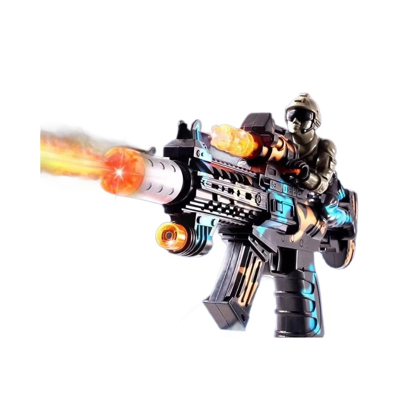 Children's electric toys, boys' spray toy guns, 3 years old 4 sound and light guns, music babies, submachine guns 6 new models, simulation 7 Item Picture