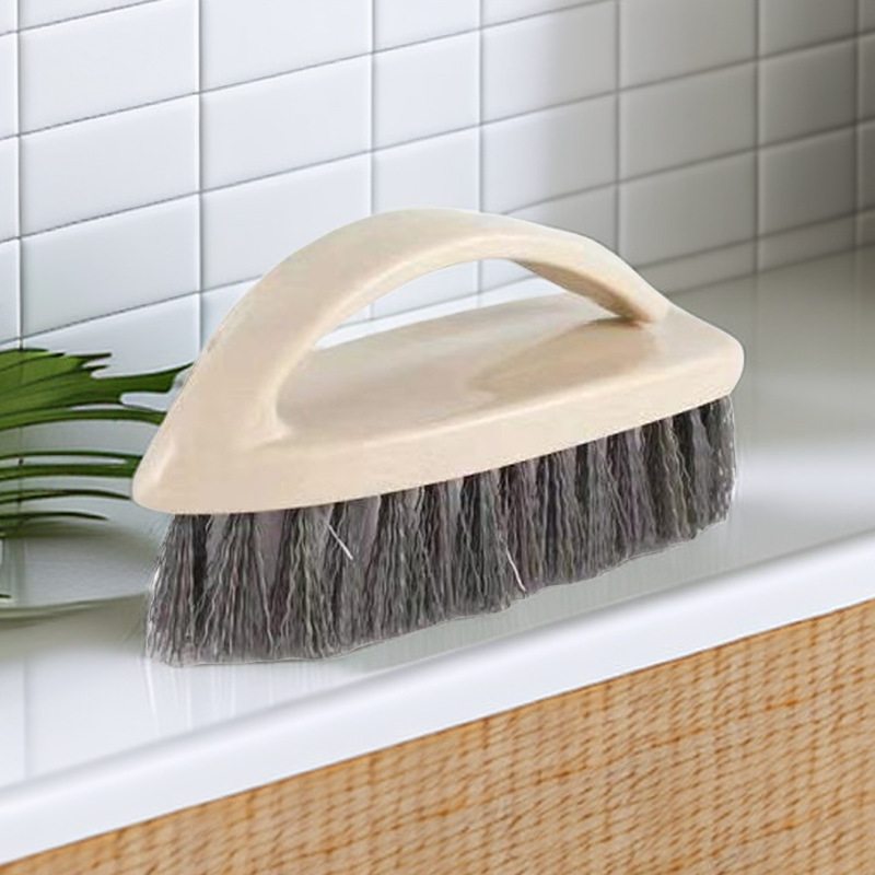 Plastic soft-bristled small brush, laundry brush, household multi-functional household handle cleaning brush, clothes brush, shoe brush, garment brush Specification image