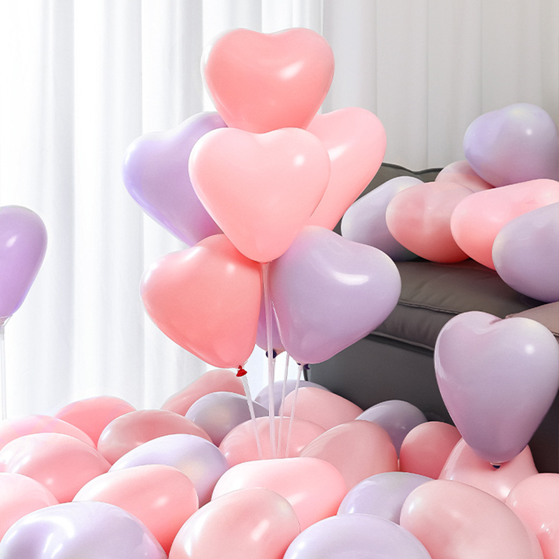 2.2克马卡龙爱心形气球结婚礼婚房装饰用品表白婚庆浪漫布置气球详情图2