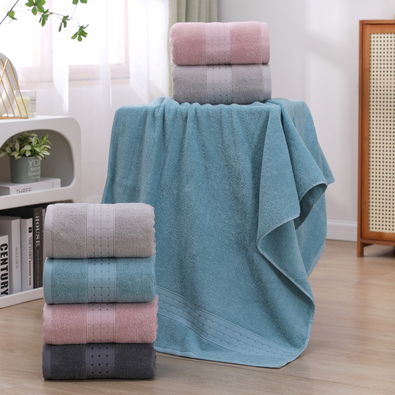 Pure cotton towels, bath towels, hotel beauty salon large bath towels, household absorbent all-cotton face towels for both men and women wholesale Specification image