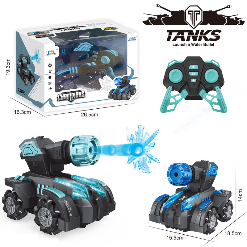 Cross border Water bomb tank Remote control vehicle Stunt light music versus children's toy car water Bomb Tank