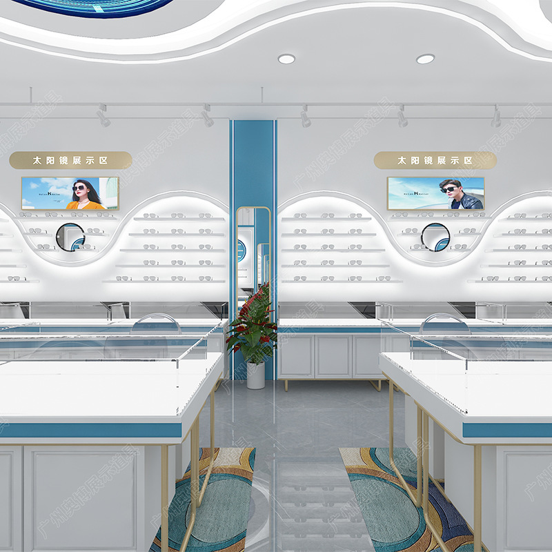 服装陈列架、中岛架实物图