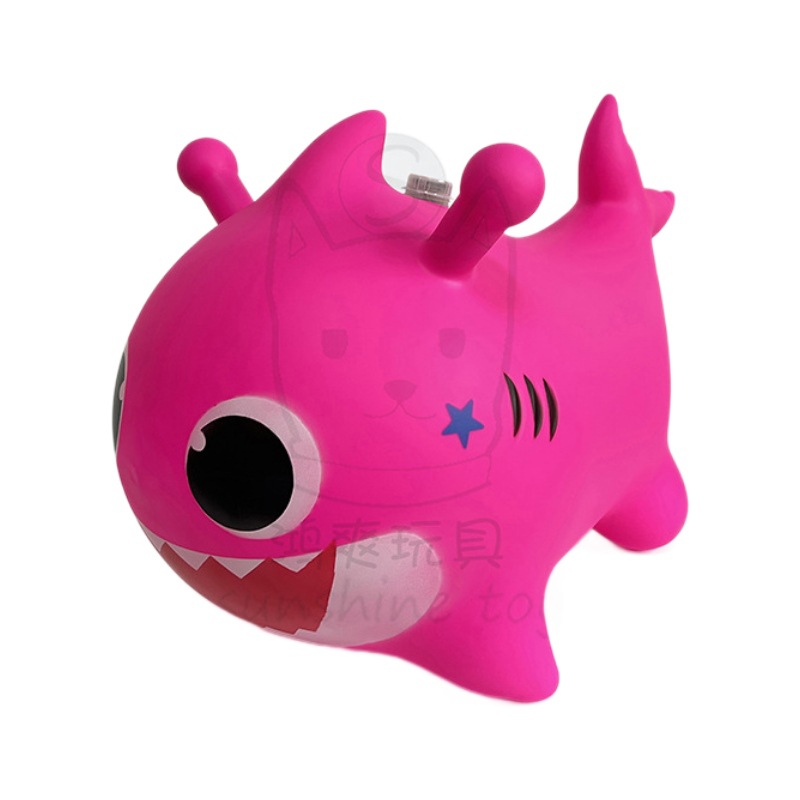 New cross-border best-selling shark size music PVC jumping horse children's toy balance inflatable horse factory direct sales Item Picture