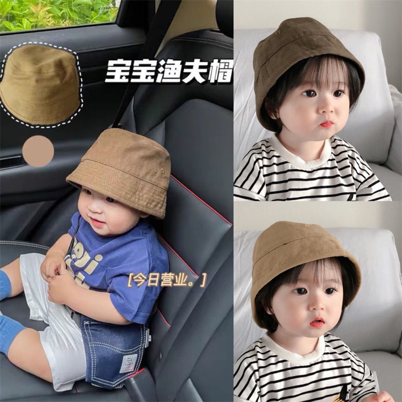 Increíbles niños sombrero Han Ban 100 niñas pequeñas refrescante baldes seriamente al bebé UN pescador gorras de ocio infantil seriamente mascarón de proa