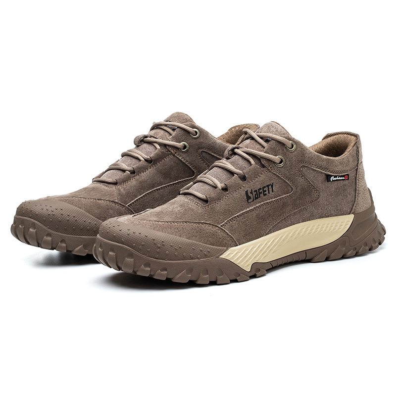 Labor Protection Shoes Men's Shoes Smashing And Puncture-Proof Safety Protection Shoes Steel Baotts Comfortable Wear-Resistant Site Work Shoes Pig Skin Surface Application Scenario