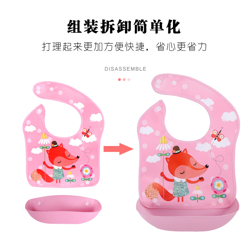 厂家现货儿童可爱卡通宝宝吃饭围兜婴儿围嘴防水EVA新生儿口水巾 Application Scenario