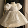 儿童礼服公主裙白色亮片宝宝一周岁礼服婴儿连衣裙生日女童礼服裙图