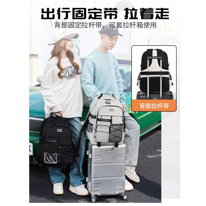 Cross-border primary and junior high school boys' burden reduction and spine protection schoolbags for middle school students and high school girls' large-capacity backpacks Item Picture