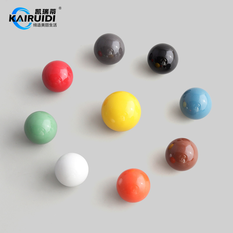 Simple colored ceramic cabinet doors, cabinet and wardrobe doors, drawers, round single-hole handles, bottle cap handles, small handles Specification image