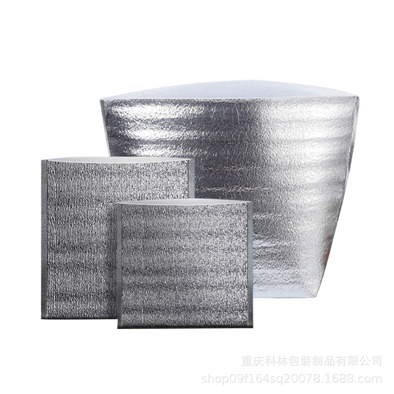 Wholesale of disposable aluminum foil insulated bags for takeout seafood, fresh produce, cakes, three-dimensional insulated bags, and large-capacity aluminum foil bags Item Picture