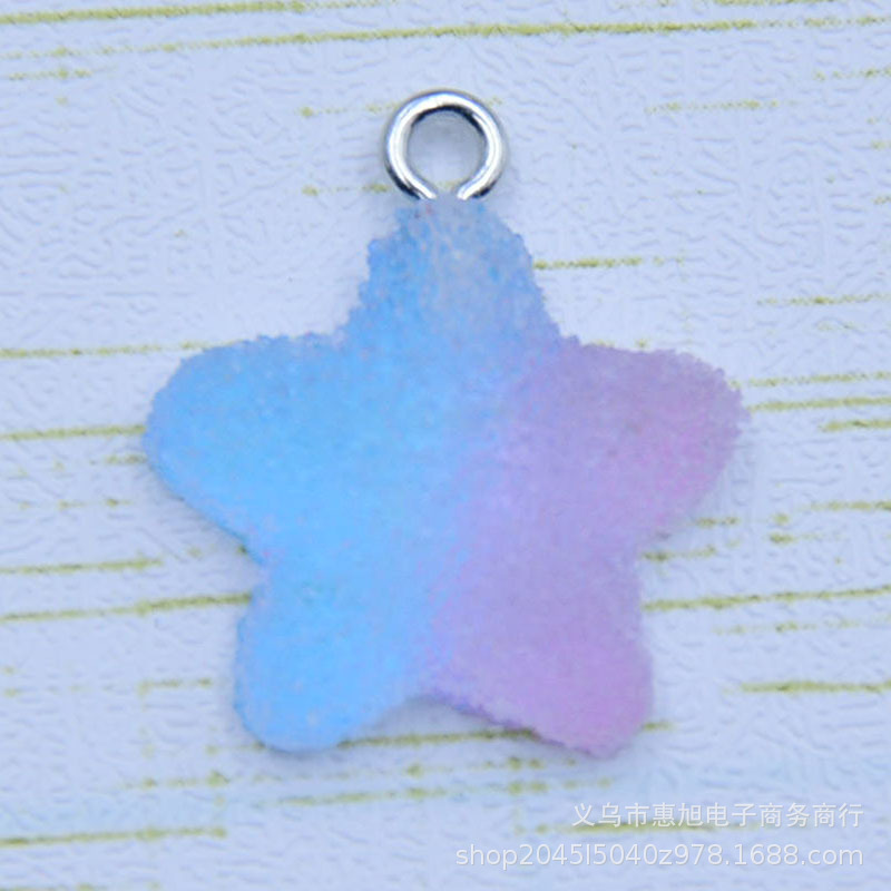 Gradient Soft Glue Star Earrings Earring Bag Keychain Cream Glue Phone Case Pendant Diy Accessories Accessories Application Scenario