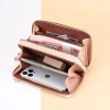 Wholesale of fashionable long women's crossbody mobile phone bags, double zipper Korean-style mobile phone bags, women's bags and single-shoulder bags Specification image
