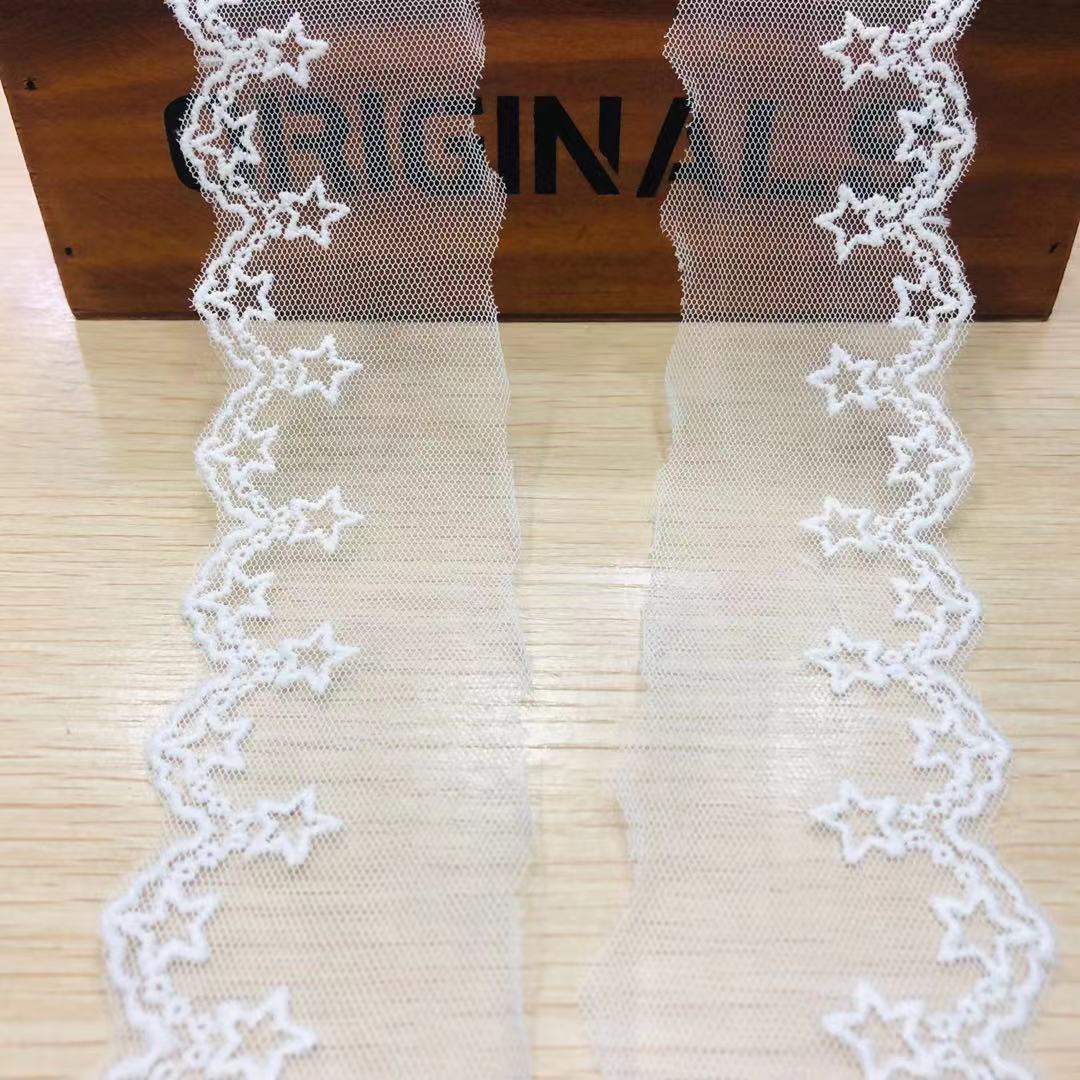 Lace trim, DIY clothing accessories, water-soluble mesh, embroidery, star factory wholesale, lace edge details Picture