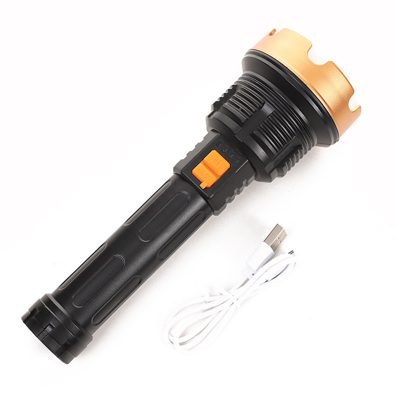 Multi-functional high-intensity flashlight, USB charging, LED outdoor flashlight, high-power side light, direct delivery from stock details Picture