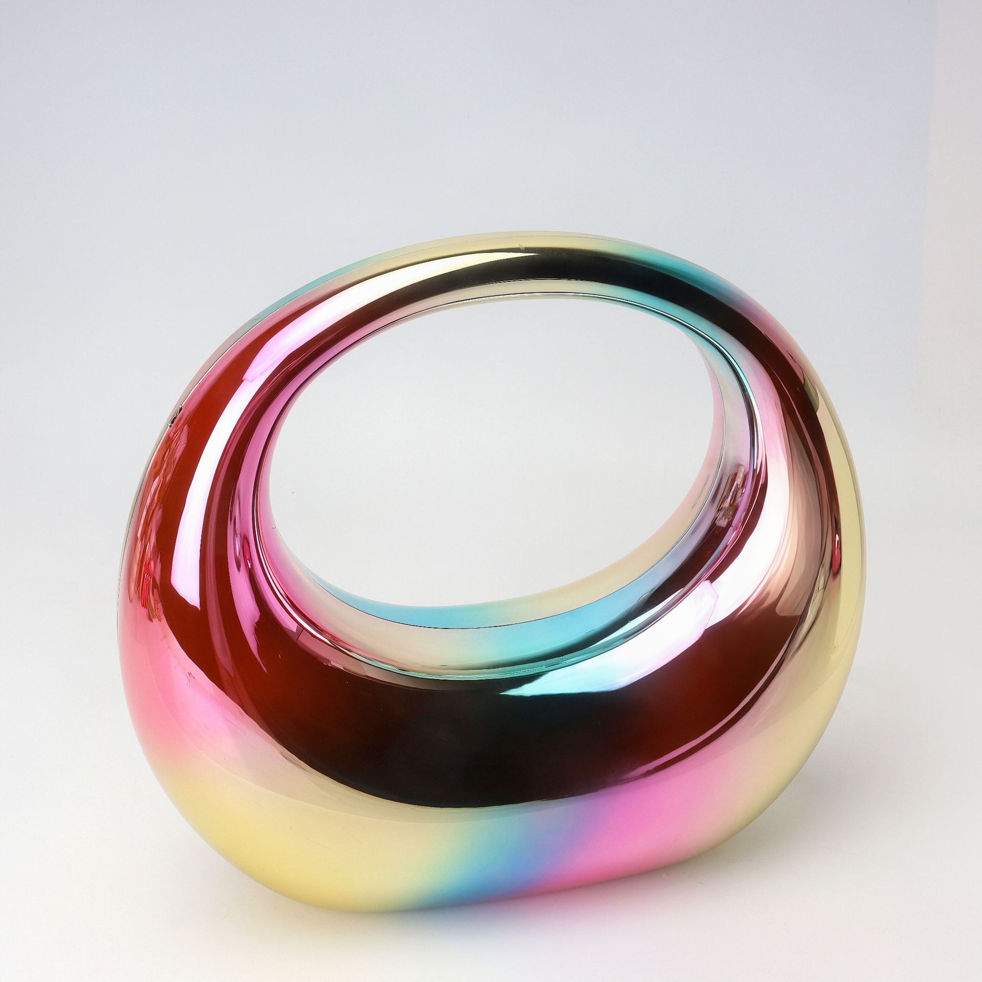 2024春夏欧美爆款跨境弯月包金银晚宴包手提包化妆亚克力包