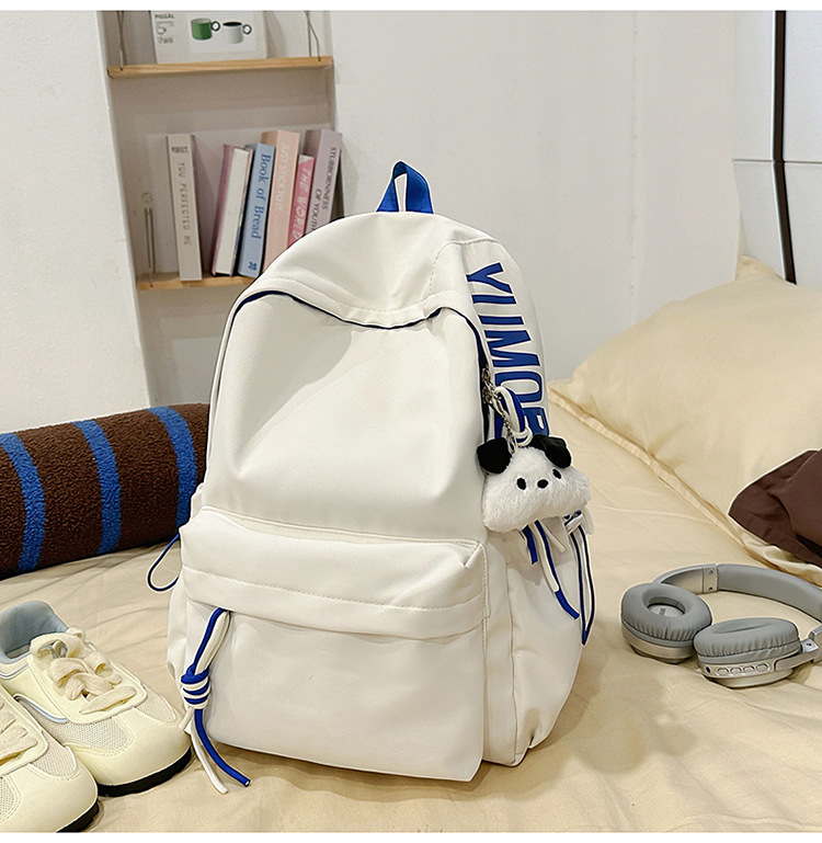 Versatile large-capacity schoolbag for girls, junior high school students, girls, simple Japanese-style high school and college students, backpack with design sense pic 14