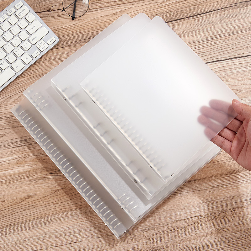 Chenshi A5 in-stock transparent PP binder A7 plastic shell 6-hole detachable 4-hole A4 file folder and data book Application Scenario