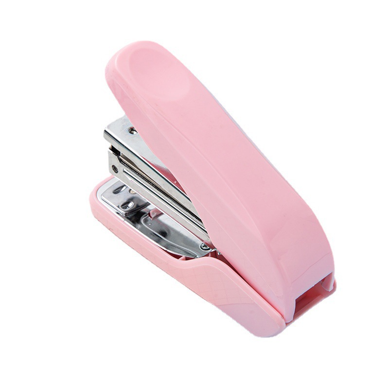 Macaron color single-finger labor-saving stapler No. 12 Office thickened stapler Multi-functional easy binding machine Item Picture