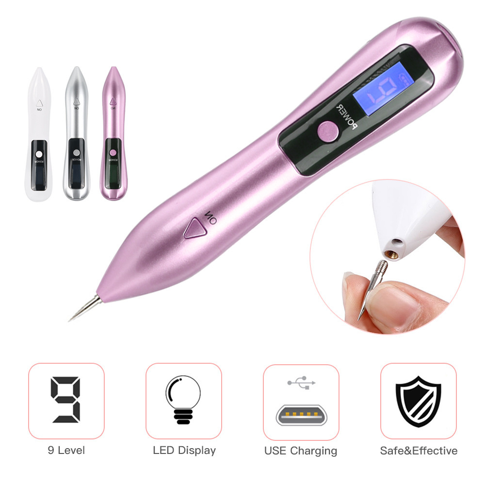 Cross-border exclusive portable nine-speed multi-functional white mole removal pen, adjustable beauty device, home facial mole removal pen details Picture