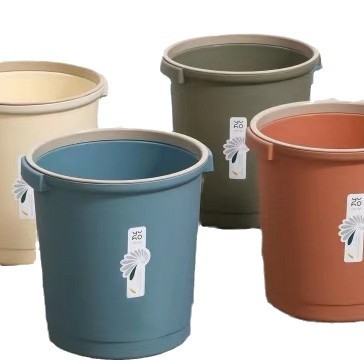 New household waste paper bin with high appearance level, large kitchen waste paper basket, simple toilet and bathroom pressure ring paper basket Item Picture