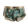 American retro ethnic style men's underwear, men's pure cotton breathable one-leg pants, trendy Amaya printed four-corner waistband Item Picture
