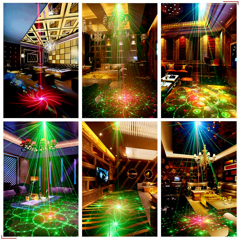 60-pattern laser USB stage light, mini LED flash, voice-controlled starry sky light, KTV and bar atmosphere light Application Scenario