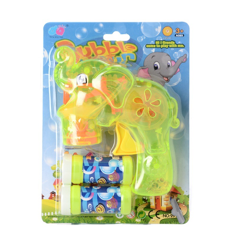 Cross-Border Manual Inertial Music Light Luminous Transparent Elephant Bubble Gun Bubble Machine Children's Manufacturers Wholesale Item Picture