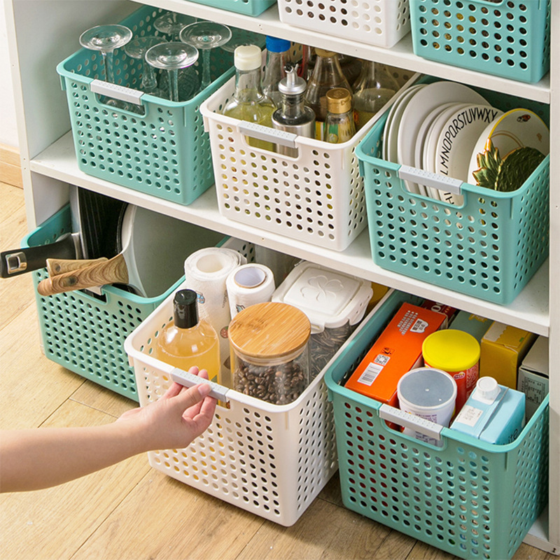 Y Zt1188 Storage Basket Kitchen Sundry Storage Basket Toy Snacks Thickened Plastic Basket Rectangular Dormitory Finishing details Picture
