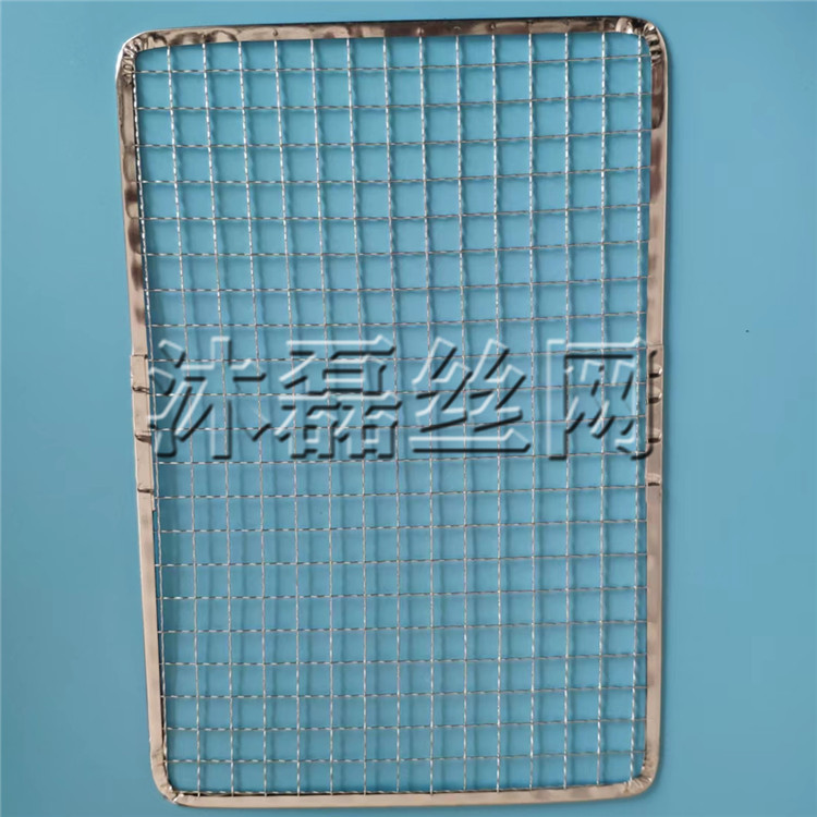 户外烧烤一次性烧烤炉适用便携烤架烧烤篦子包边方形一次性烧烤网细节图