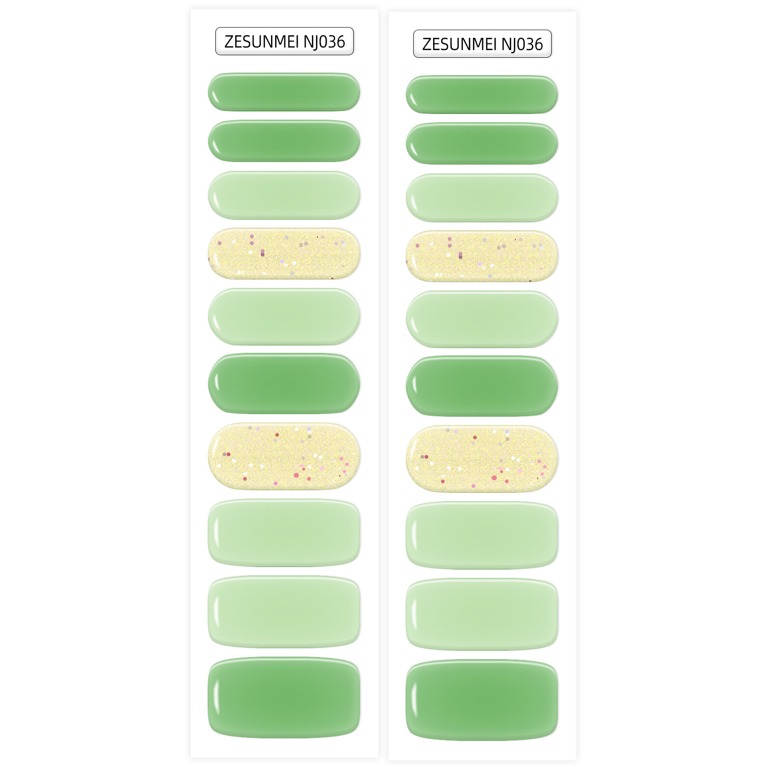 Semi-Cured Gel Nail Sticker 20 Fingers Wholesale Light Therapy Light Lamp Full Gel Semi-Baked Glitter Nail Sticker details Picture