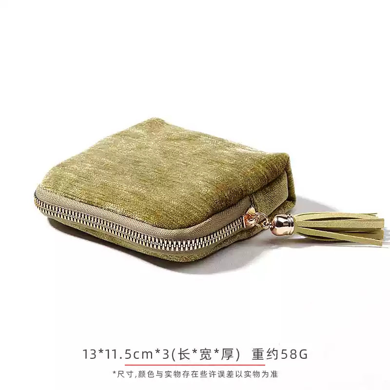 Venta directa de fábrica portátil de seis capas borla joyería bolsa de almacenamiento cristal perla mano cadena viaje bolsa de joyería en stock al por mayor pic 7
