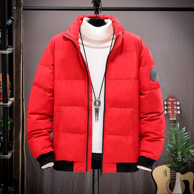 New autumn and winter cotton-padded jacket 2023 Men's windproof trend Korean-style simple loose plus-size youth down cotton-padded jacket