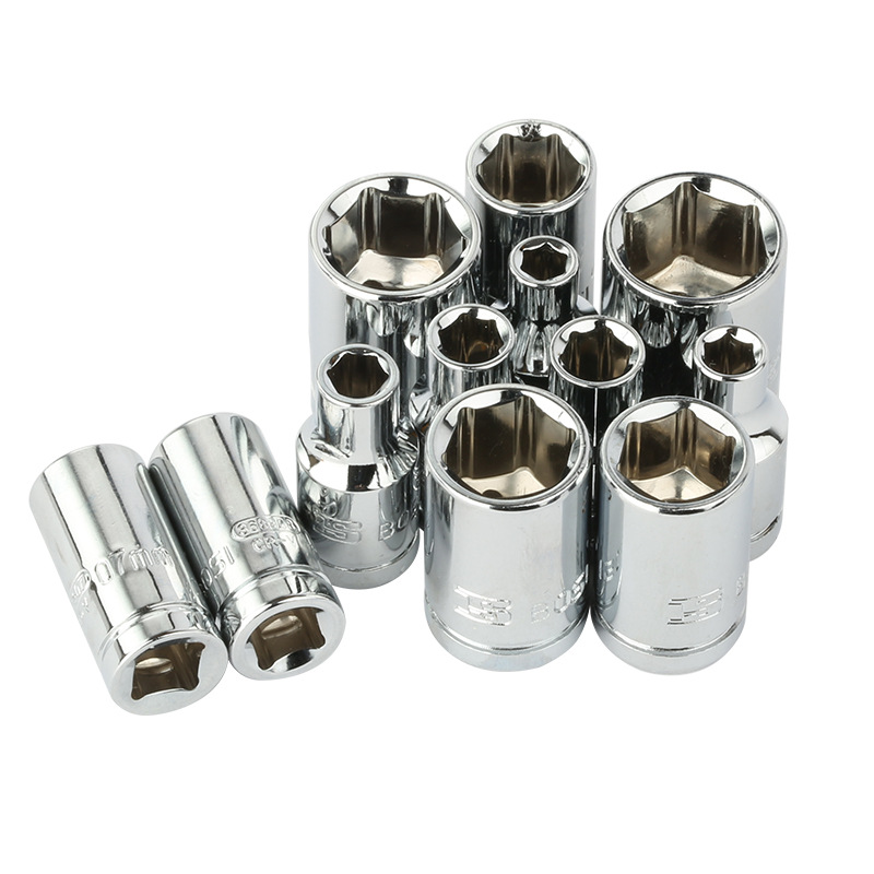 Persian 4-14mm ratchet wrench socket, 6.3mm small fly external hexagon short socket, 1/4 short socket head Item Picture