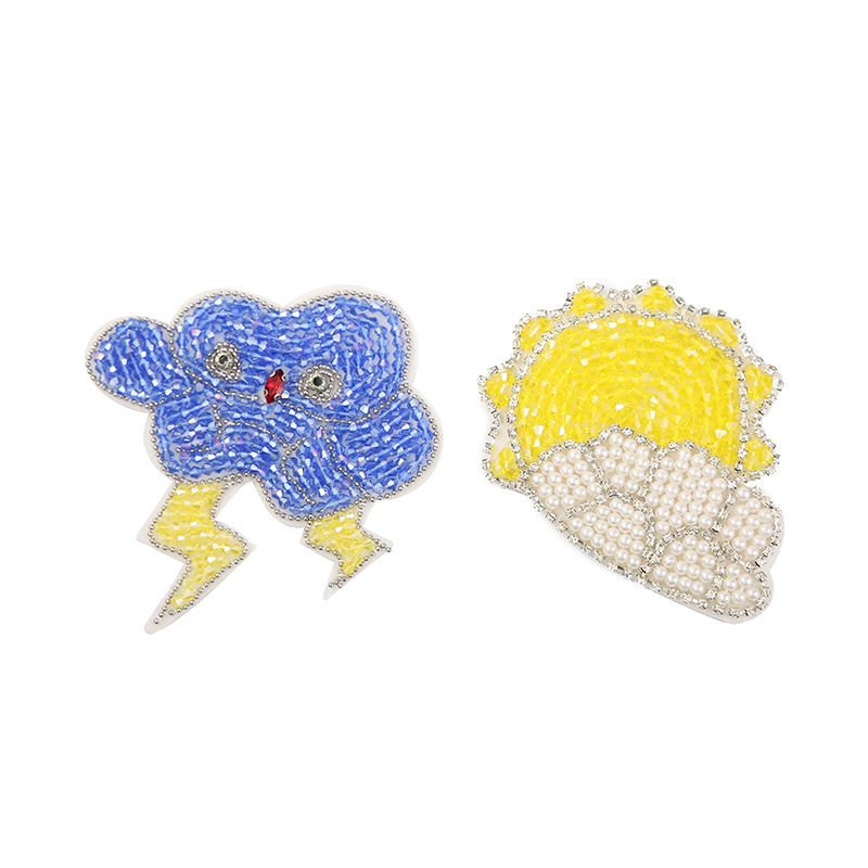 New Hand Nail Bead Lightning Sun Headwear Fashion With Clothing Accessories Semi-Finished Products Manufacturers Wholesale Item Picture