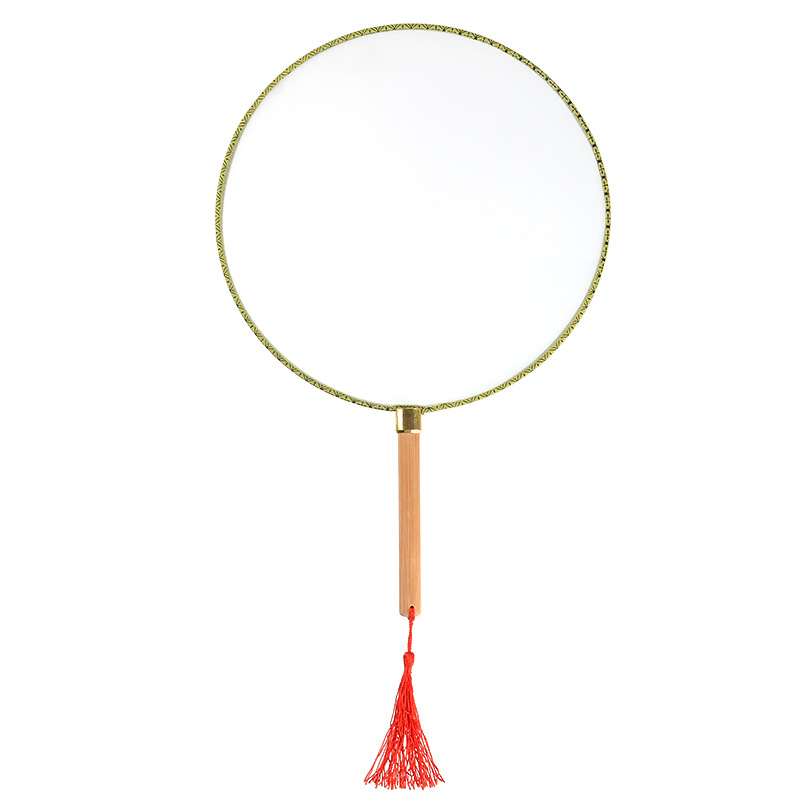 空白扇子幼儿园DIY手工画宫廷扇圆扇团扇diy手工绘画益智美术材料详情图3