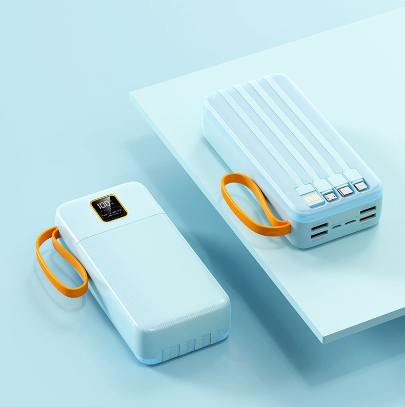 跨境新款120W超级快充大容量20000毫安自带线移动电源批发数码电脑手机配件详情17