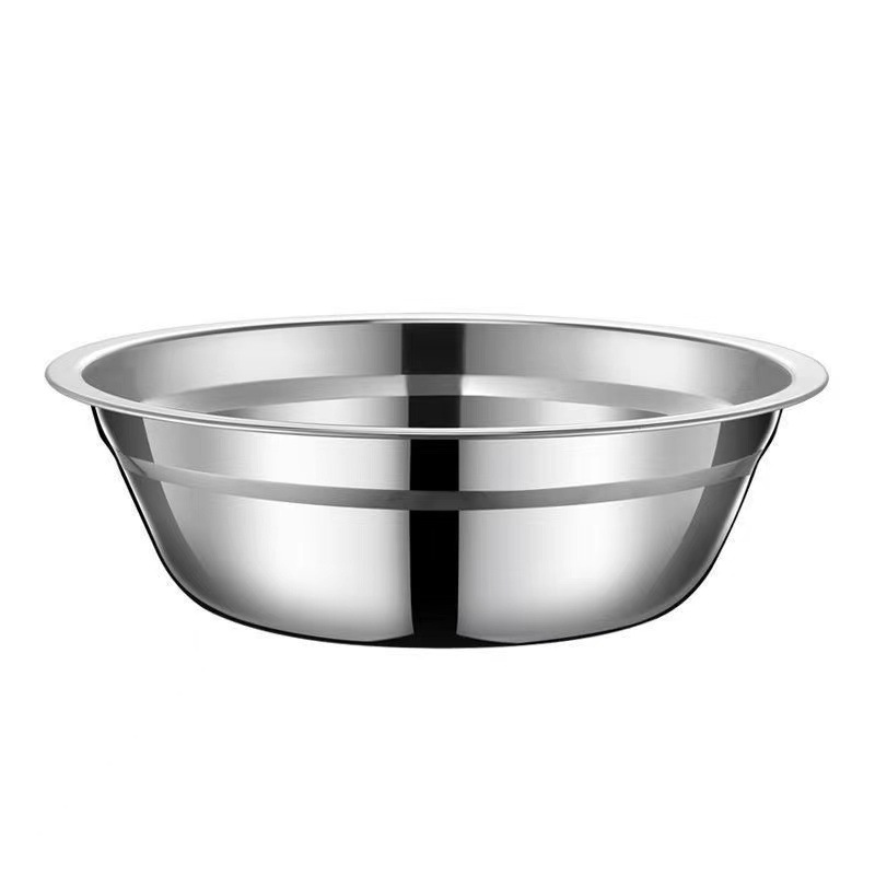 304 Stainless Steel Basin Wholesale Canteen Thickened Soup Bowl Household Basin Large Commercial Washing Basin Stainless Steel Soup Basin Application Scenario