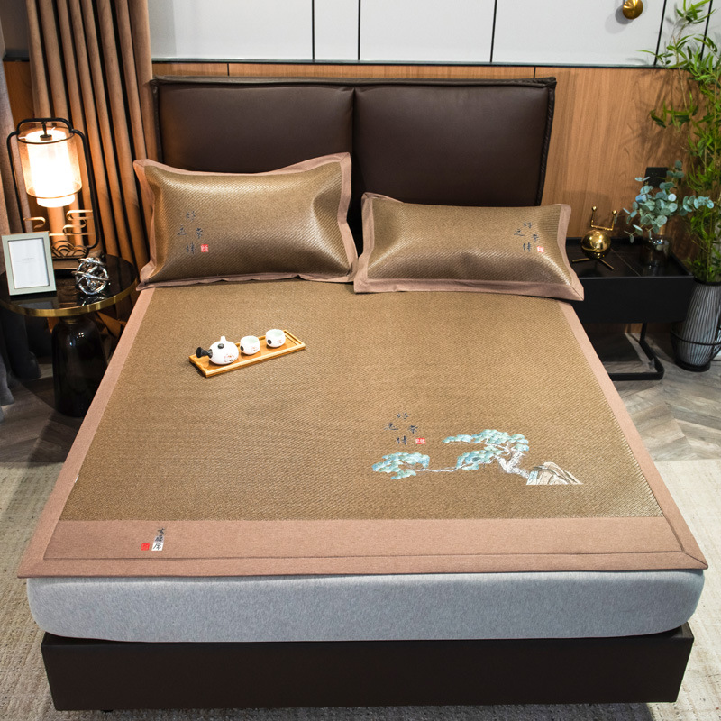 New Natural Pure Rattan Mat Summer New High-End Air Conditioning Ice Silk Mat Home Summer Foldable Straw Mat Application Scenario