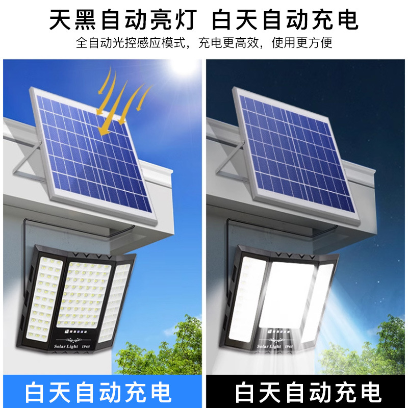 New Solar Floodlight Outdoor Waterproof Garden Floodlight Household Indoor Split High-Light Solar Lamp Specification drawing