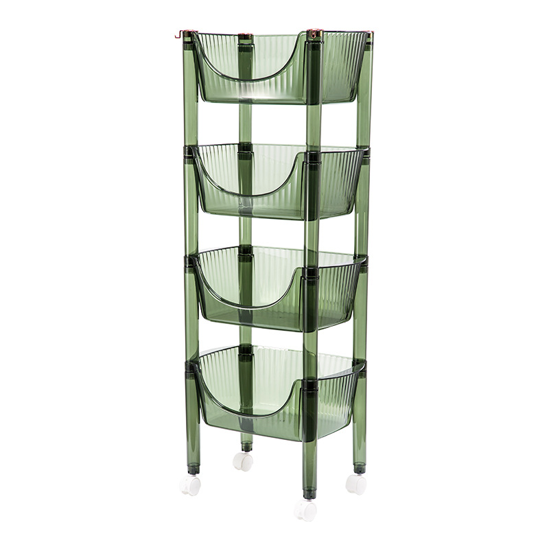 Cart Storage Shelf Bathroom Bathroom Kitchen Bedroom Floor Multi-Layer Storage Shelf Household Multi-Purpose Storage Shelf Item Picture