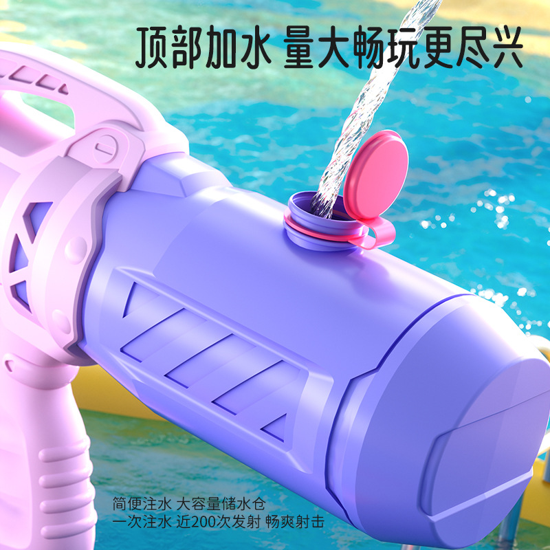 Children's water gun toys, water-splashing festival large double-nozzle dinosaur duck playing in water, beach rafting toys, wholesale at stalls Application Scenario