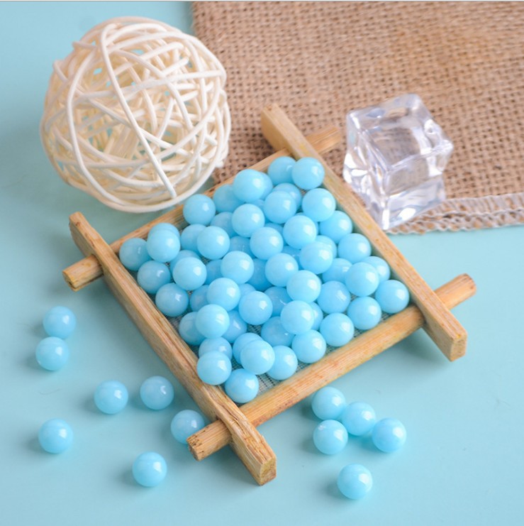 The manufacturer sells black candy-colored acrylic beads, round beads without holes, and benzene-transparent solid color beads for DIY jewelry accessories Specification image