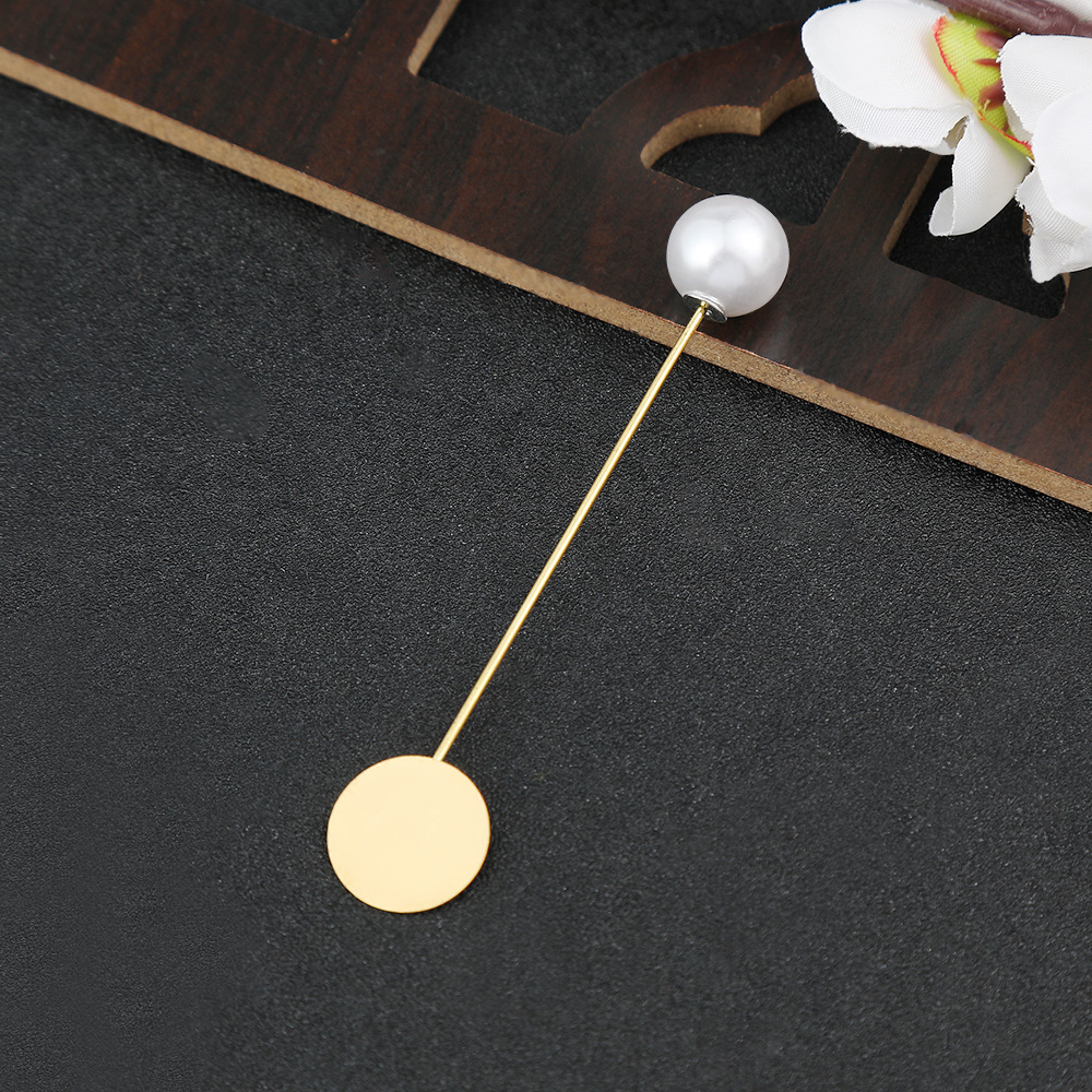 One Line Corsage Pin Copper Pin Brooch Diy Jewelry Accessories Wedding Handcrafted Materials Pin Spot Wholesale Specification drawing