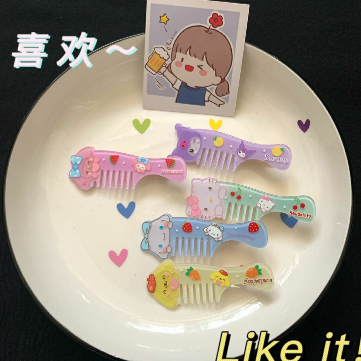 新款可爱三丽/梳子发夹产品图