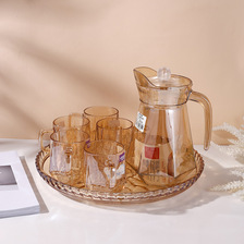 玻璃杯家用水杯套餐轻奢高颜值客厅茶杯啤酒杯耐热大容量泡茶壶