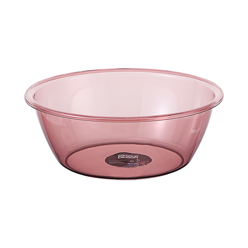 Household PET wash basin Fashion plastic wash basin Round transparent basin can be customized large thickened plastic basin 01201-901 Item Picture