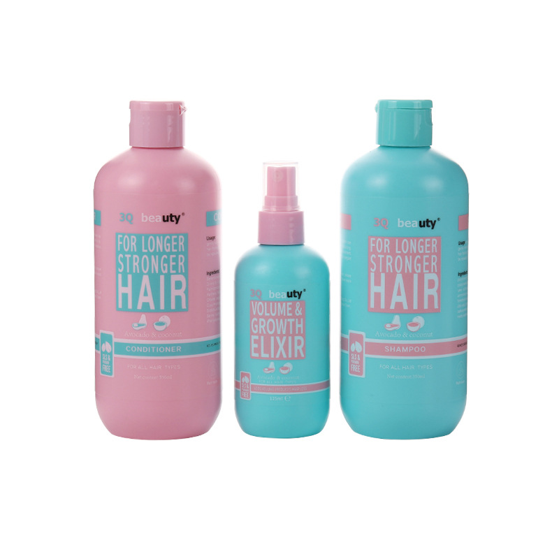 3Q Beauty Cross-Border Shampoo Set Conditioner Fluffy Spray 3-Piece Set Application Scenario